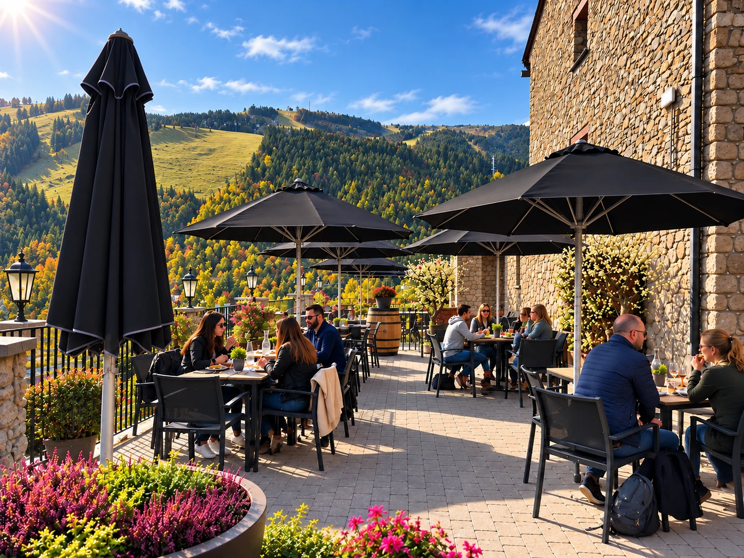Terrasse en été